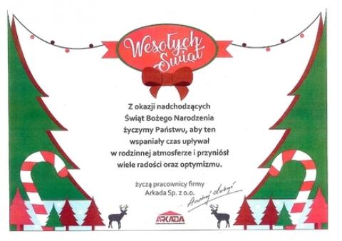 Wesołych Świąt Bożego Narodzenia. 